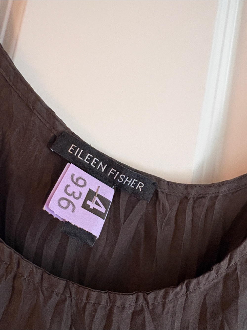 Eileen Fisher Brown Tiered Sleeveless Maxi Dress - Picture 2 of 3